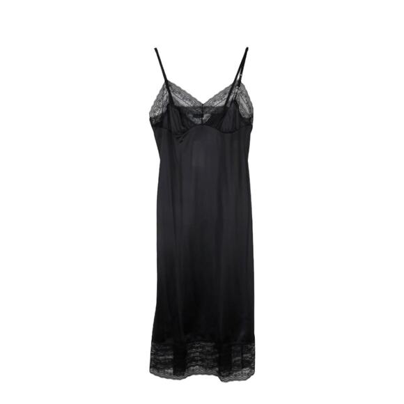 Blair 1980s Vintage Black Lace Slip Lingerie Deadstock NWT Sexy Boudoir Chemise - Picture 5 of 7